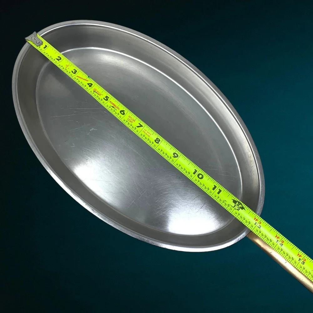 Vintage Culinox Spring 82 Swiss 13” Copper Oval Fish Fry Pan Skillet Cookware